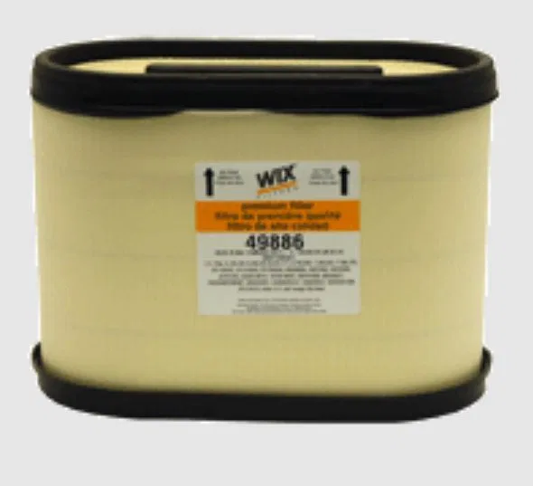 49886 – WIX FILTR HD Air Filter, OEM Replacement Tan Paper Oval 6.38 Inch Base Outside Diameter x 11.88 Inch Top Outs...